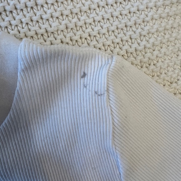 TNA White Ribbed Short Sleeve Tee - Picture 3 of 3